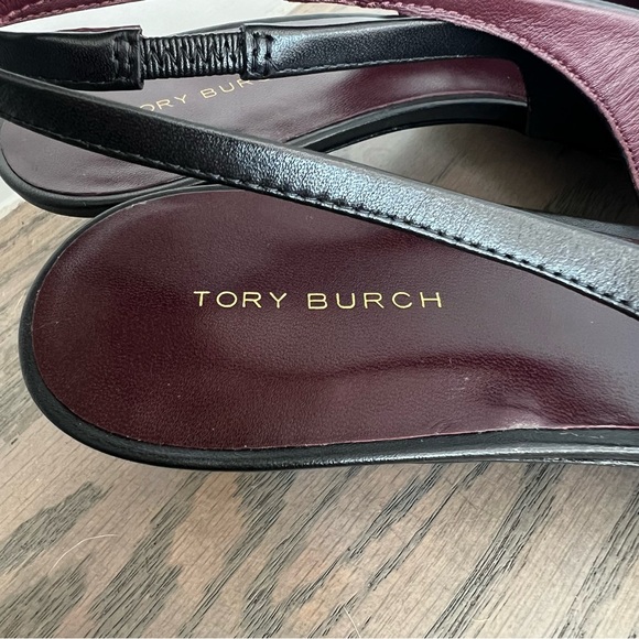 NWOB Tory Burch Double T Buckle Mary Jane Slingback Heels in Black Sz 10 - Picture 8 of 11